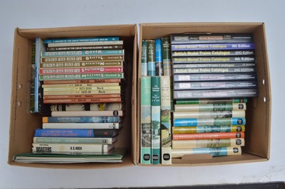 Lot 439 - Hard and Softback Model Trains and Railway Company History books (47)