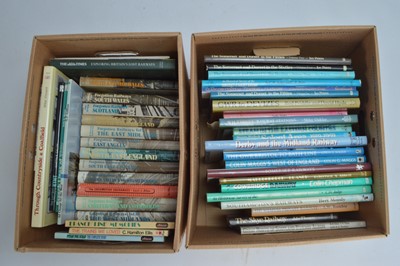 Lot 441 - Hard and Softback Forgotten Railway series and  specific Local  Railway Line History books (43)