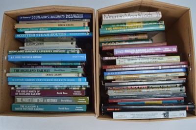 Lot 442 - Hard and Softback Scottish  and  specific Locomotive type History books (48)
