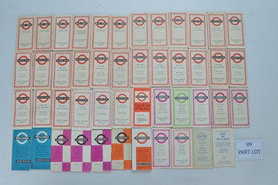 Lot 458 - 1960s London Transport Pocket Timetables/Maps (85+)