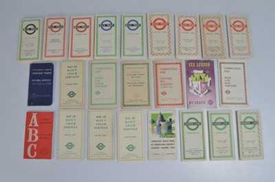 Lot 459 - 1940s London Transport and Green line Pocket Timetables/Maps /Leaflets (24)
