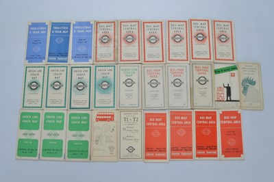 Lot 460 - 1936-1939 London Transport and Green line Pocket Timetables/Maps/Leaflets (28)