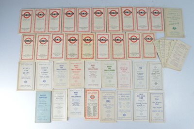 Lot 461 - 1950s London Transport Public Transport Pocket Maps/Timetables/Pamphlets (56)