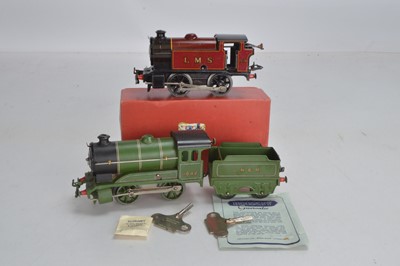 Lot 477 - Hornby O Gauge Tank Locomotive LMS 0-4-0 and LNER No 1842 Locomotive and Tender (2)