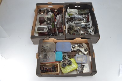 Lot 503 - Three boxes containing a large qty of Hornby and similar O Gauge spare parts (3 boxes)