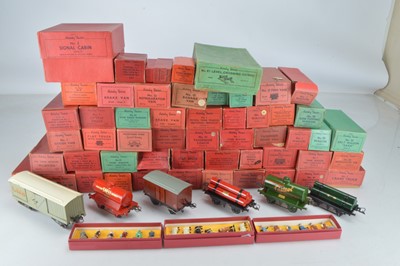 Lot 511 - Three Boxes containing a large qty of Hornby rolling stock and other accessories (three boxes)