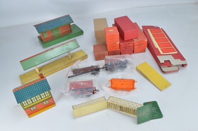 Lot 518 - A qty of Hornby O gauge rolling stock and accessories  ( 2 Boxes)
