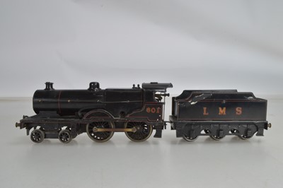 Lot 528 - Bassett Lowke LMS lined black Class 2P 4-4-0 No 601