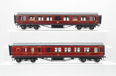 Lot 534 - Exley O Gauge K5 All 1st Corridor coach, No 9228, together with another Exley K6 All 3rd Brake No 2853