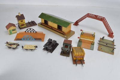 Lot 541 - A O Gauge Karl Bub Goods Depot together with other German made accessories