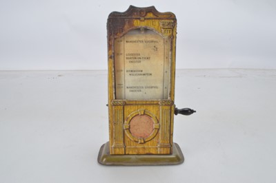 Lot 542 - A Bing mechanical station train dispatch board