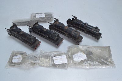 Lot 547 - Four Leeds Model Company locomotive bodies and 4 bags of parts (9)