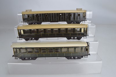 Lot 557 - Three Marescot O Gauge coaches (3)
