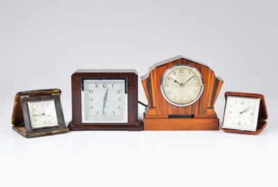 Lot 12 - Four Art Deco clocks