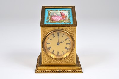 Lot 19 - An interesting late 19th century French ormolu mantle clock