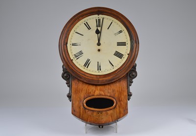 Lot 22 - A late Victorian wall clock