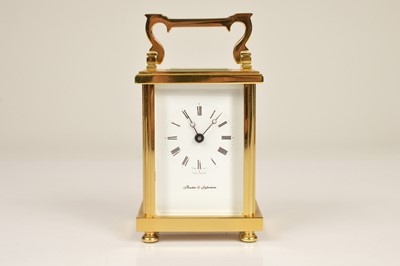 Lot 23 - A late 20th century brass carriage timepiece from Bracher & Sydenham