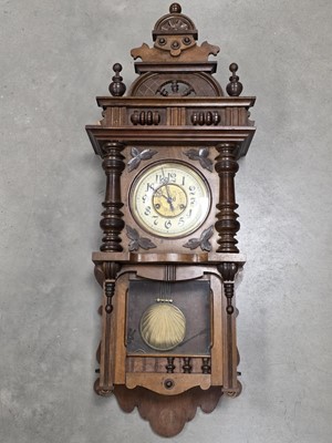 Lot 28 - An early 20th century Black Forest wall clock