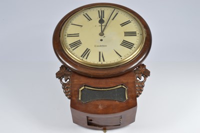 Lot 43 - A Victorian mahogany cased dial clock