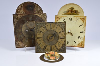 Lot 48 - Four long case dials