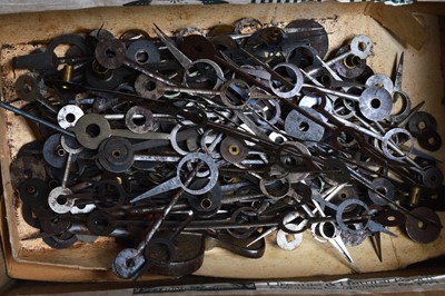 Lot 61 - A useful collection of vintage clock hands and related parts