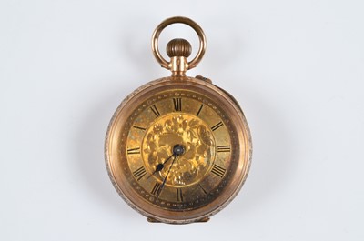 Lot 66 - A late Victorian 14ct gold lady's open face pocket watch