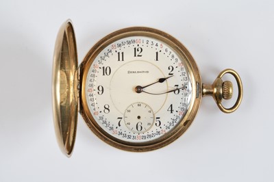 Lot 68 - An early 20th century Burlington Watch Company rolled gold full hunter pocket watch