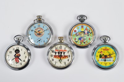 Lot 74 - Five vintage novelty pocket watches