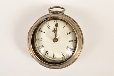 Lot 82 - A George III silver pair case pocket watch