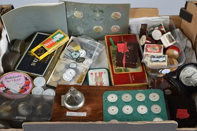 Lot 87 - A collection of watch parts and spares
