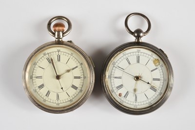 Lot 93 - Two Victorian large silver open faced pocket watches