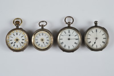 Lot 94 - Four small silver Victorian and later open faced pocket watches