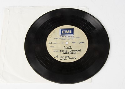 Lot 83 - Eddie Cochran Interview Acetate
