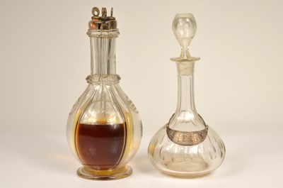 Lot 13 - Two glass decanters