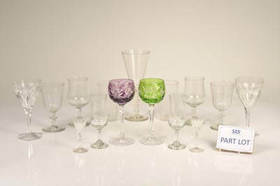 Lot 16 - A collection of drinking and other glass wear