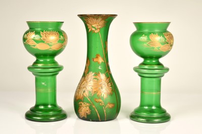 Lot 23 - A pair of continental bulb vases