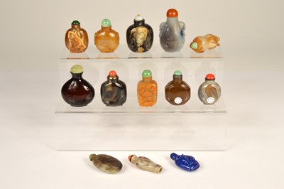 Lot 44 - Thirteen Chinese snuff bottles