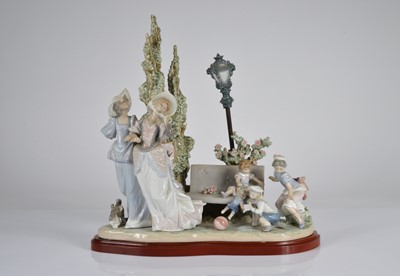 Lot 58 - A large Lladro porcelain figural group