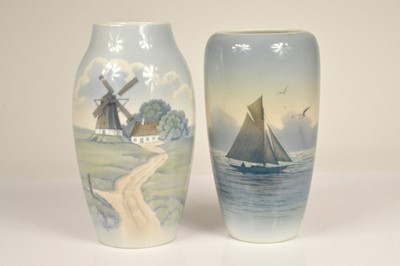 Lot 81 - Two Danish porcelain vases