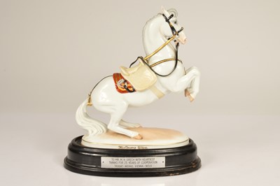 Lot 94 - A modern Vienna Porcelain figure of a rearing stallion