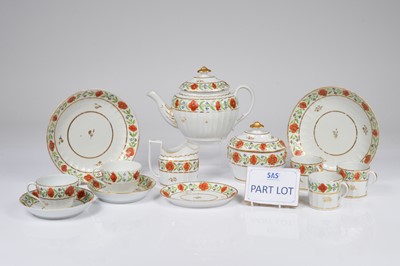 Lot 114 - A Regency period porcelain part tea set