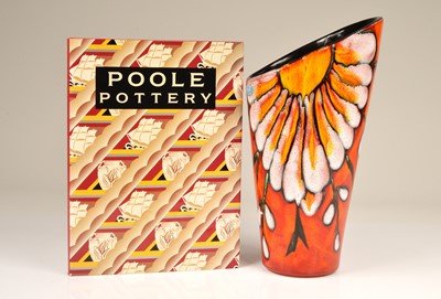 Lot 117 - A limited edition Poole Pottery vase and a book on Poole Pottery