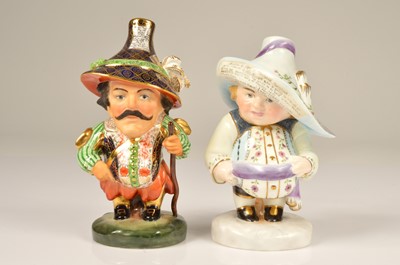 Lot 119 - Two Royal Crown Derby porcelain Mansion House Dwarf figures