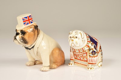 Lot 124 - Two ceramic bulldogs