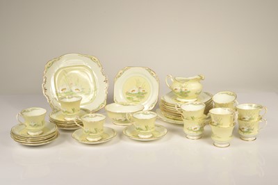 Lot 131 - An Art Deco Royal paragon bone China part t service