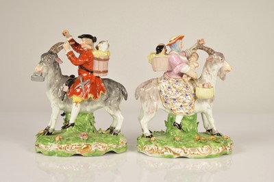 Lot 145 - A pair of Sampson porcelain figurines