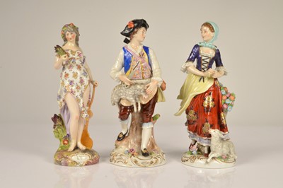 Lot 146 - A late 19th century German porcelain figure of the element water