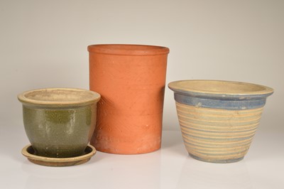 Lot 148 - A large cylindrical terracotta vase