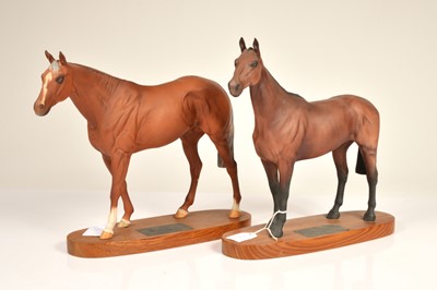 Lot 163 - Two Beswick Pottery figures of racehorses