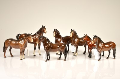 Lot 166 - Seven Beswick Pottery horses and ponies